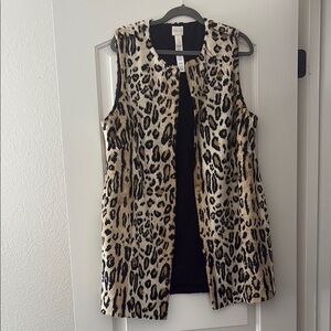 CHICO’S Jaguar Sleeveless Long Vest
